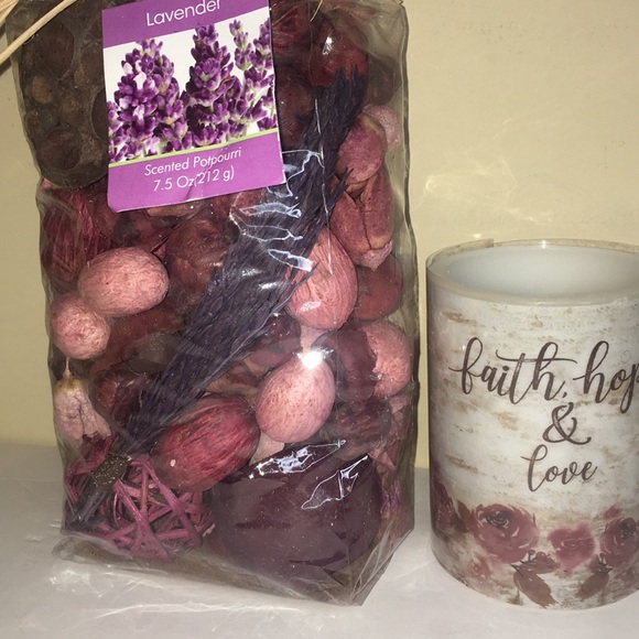 Lavender Scent Potpourri & Battery operated candle - Picture 2 of 13